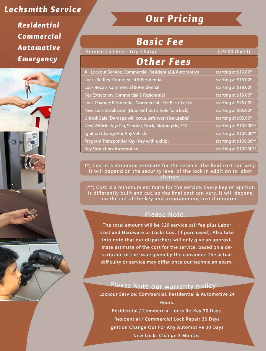 West Linn OR Locksmith Store West Linn, OR 503-882-0192 - price-list